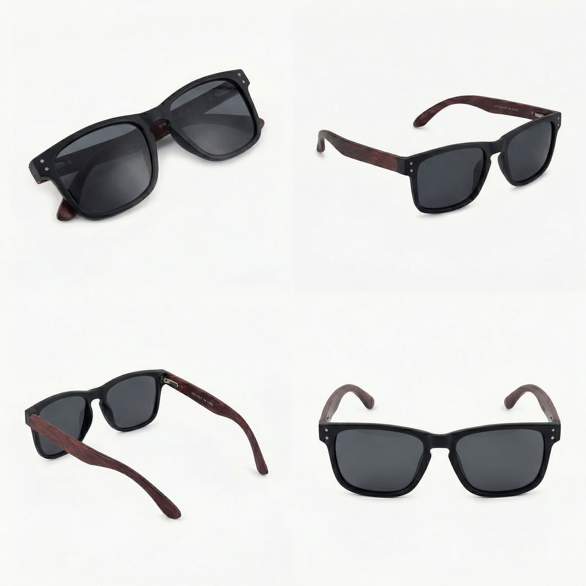 Óculos De Sol Wooden Noir E Bamboo Noir - Reflex Uv400