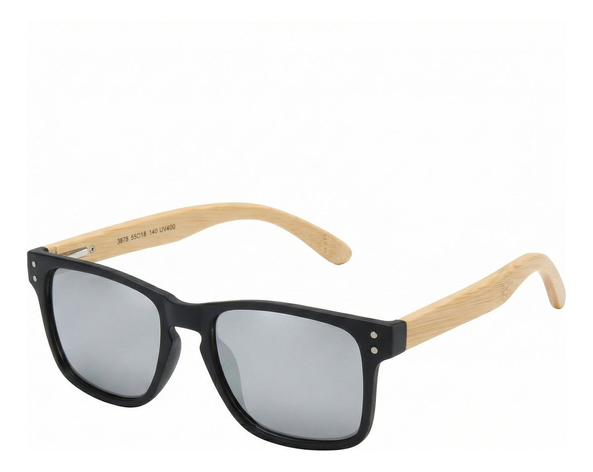 Óculos De Sol Wooden Noir E Bamboo Noir - Reflex Uv400
