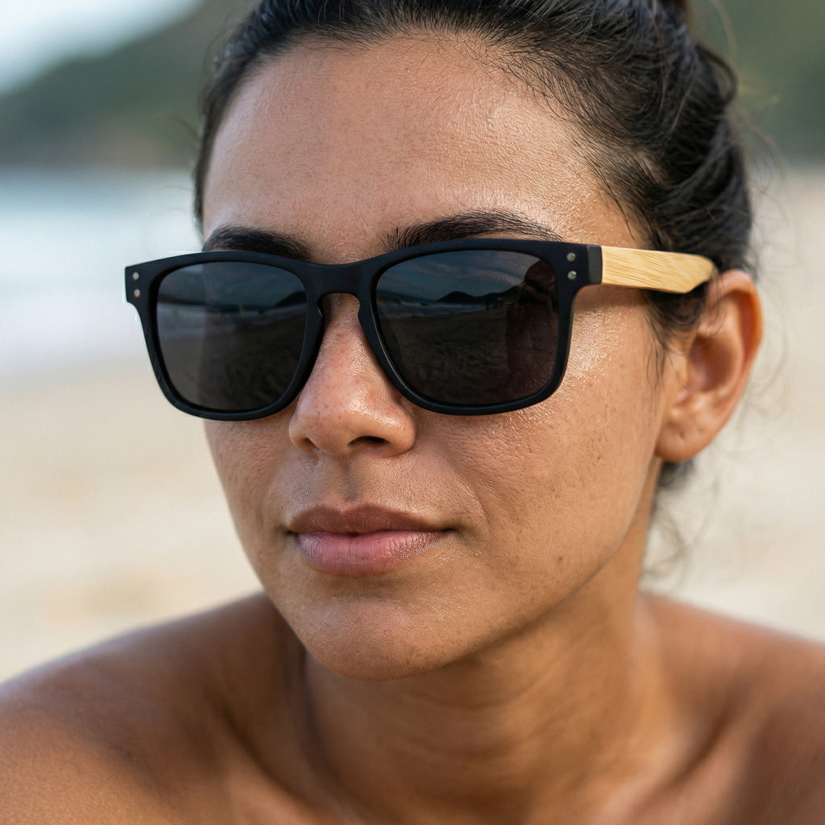 Óculos De Sol Wooden Noir E Bamboo Noir - Reflex Uv400