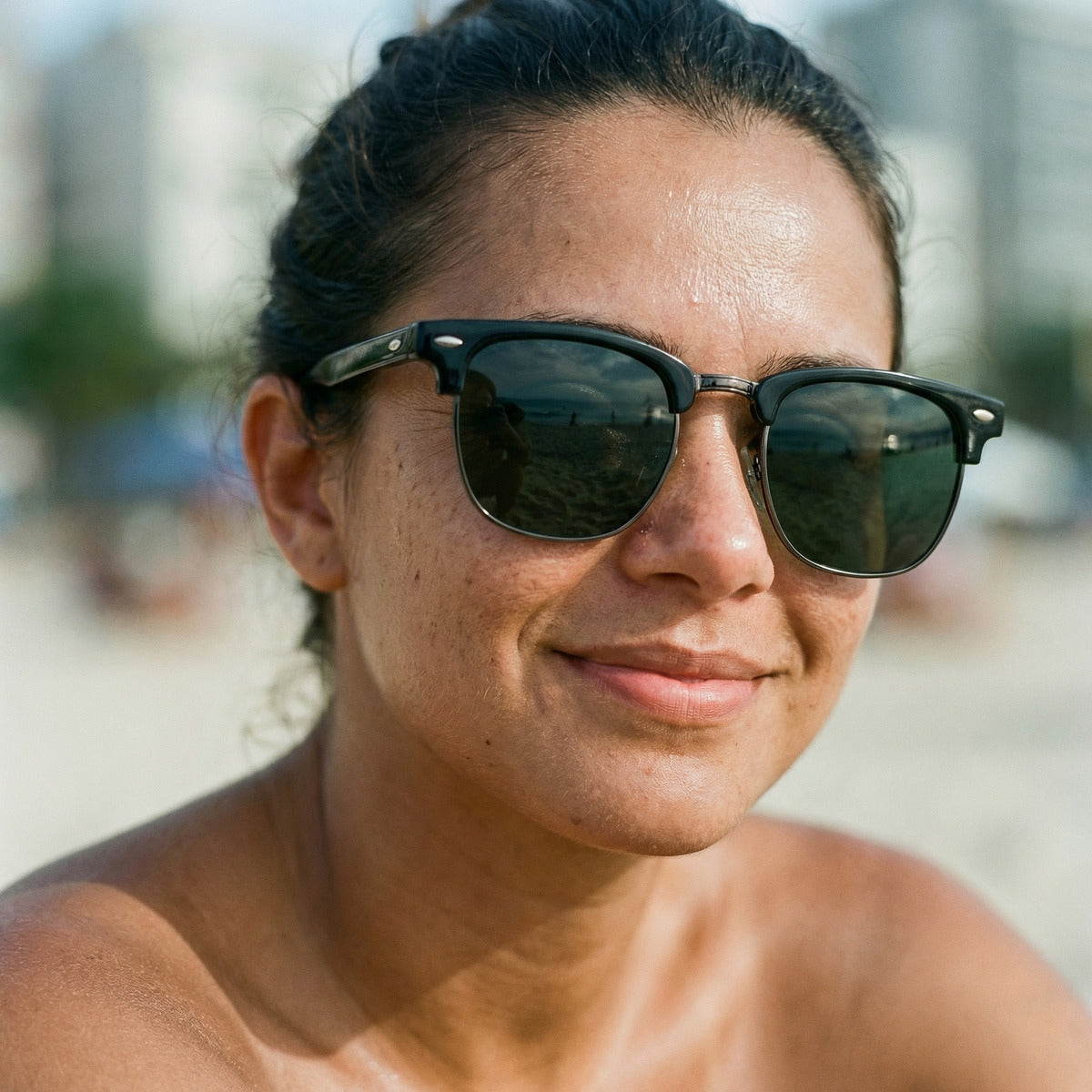 Óculos De Sol Aura Noir E Gold Uv400 Polarizado Unissex