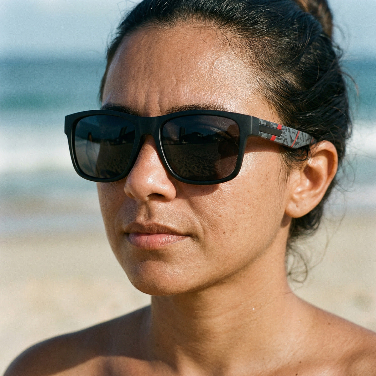 Óculos De Sol Triton Grey E Blue Uv400 Polarizado Unissex
