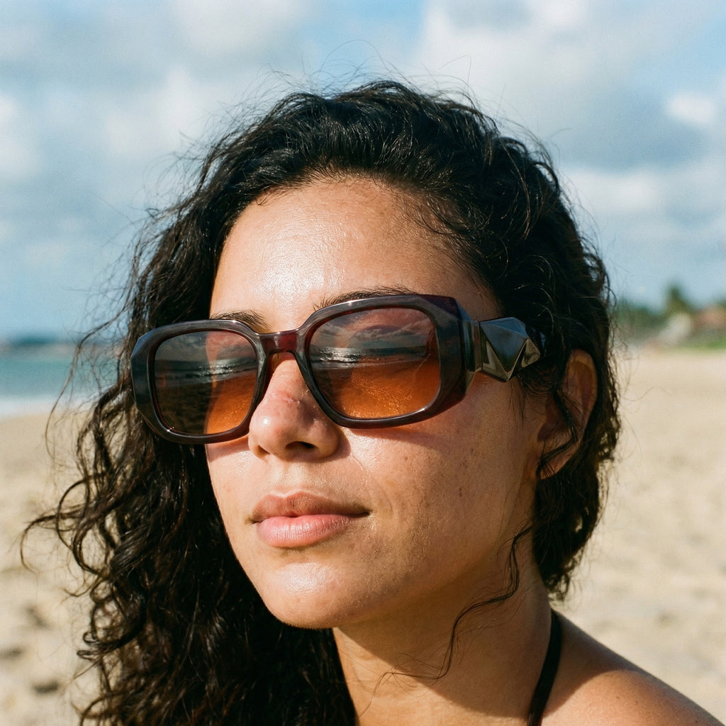 Óculos De Sol Aresta Carbon - Honey - Sun Uv400 Polarizado