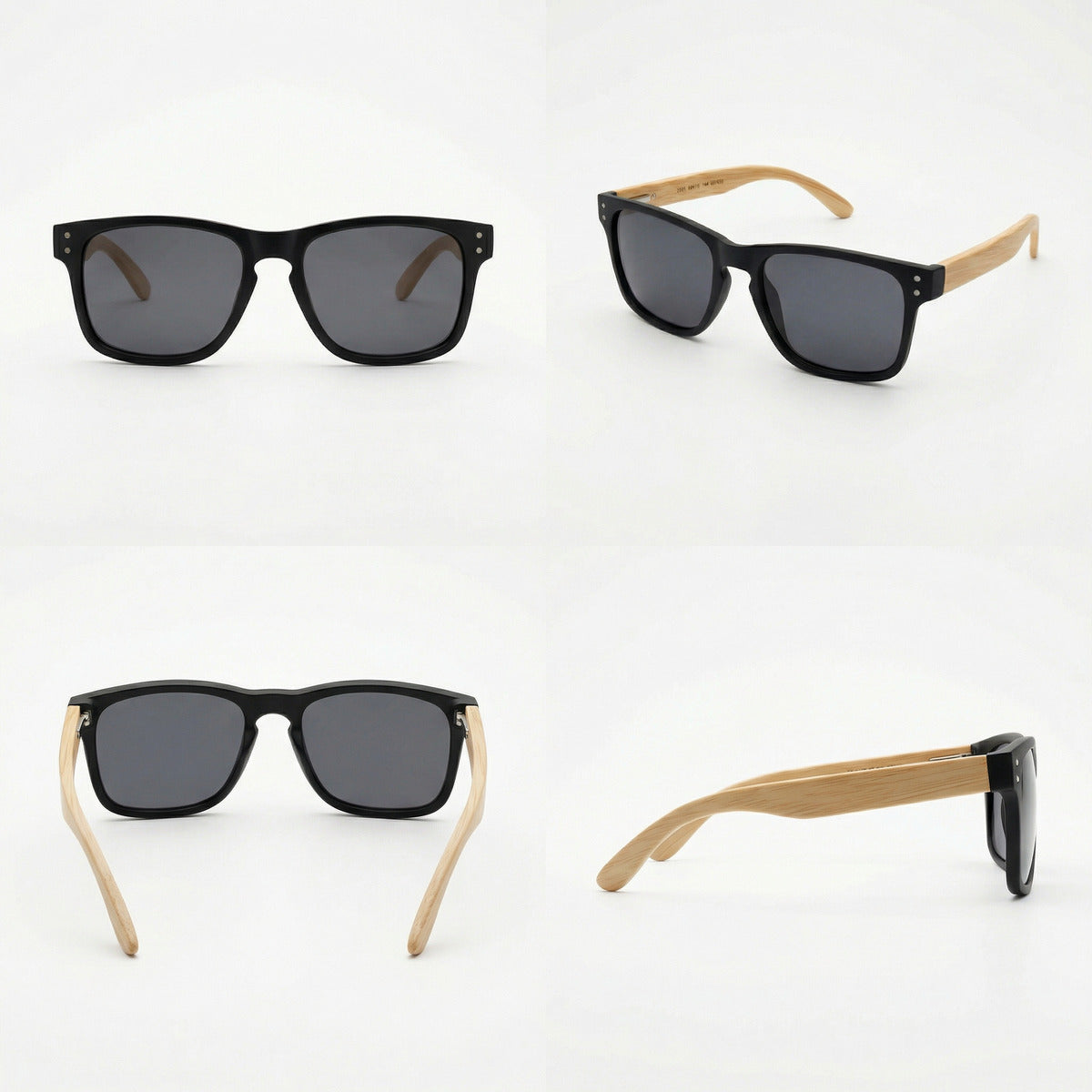 Óculos De Sol Wooden Noir E Bamboo Noir - Reflex Uv400