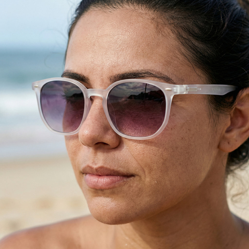 Óculos De Sol Lumina Cristal Lilac Uv400 Polarizado Unissex