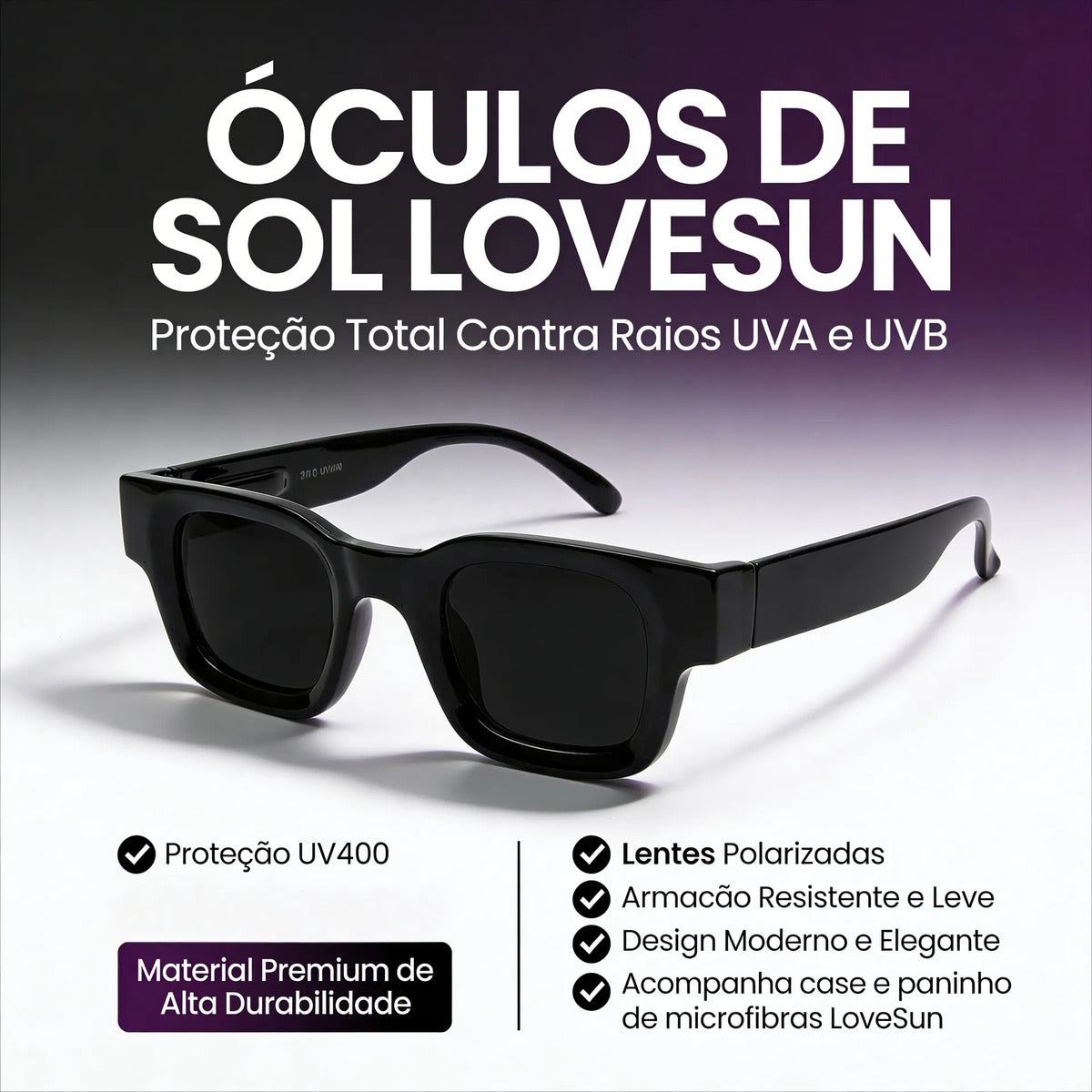 Óculos De Sol Bayran Sunset Sunrise Noir Uv400 Polarizado