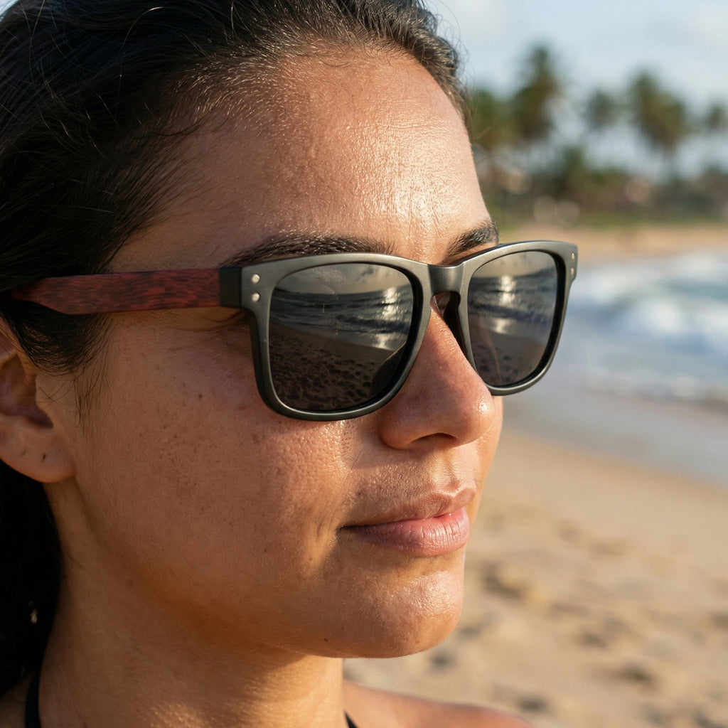 Óculos De Sol Wooden Noir E Bamboo Noir - Reflex Uv400