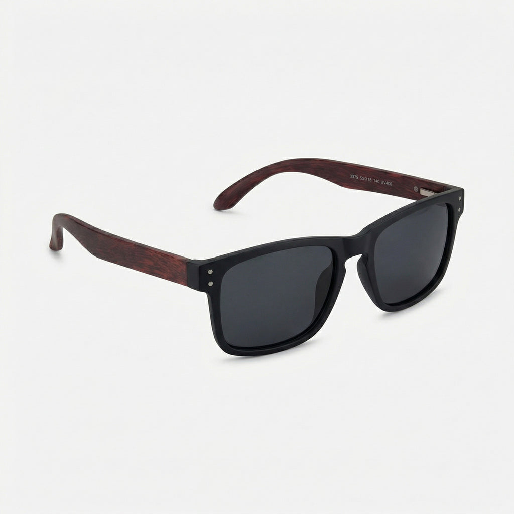 Óculos De Sol Wooden Noir E Bamboo Noir - Reflex Uv400