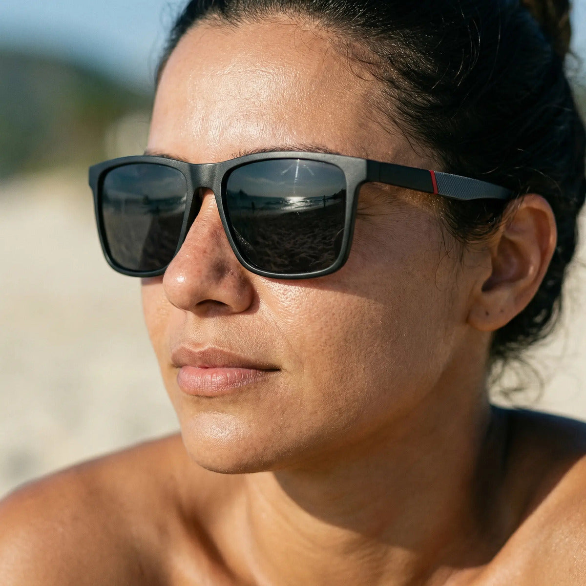 Óculos De Sol Triton Grey E Blue Uv400 Polarizado Unissex
