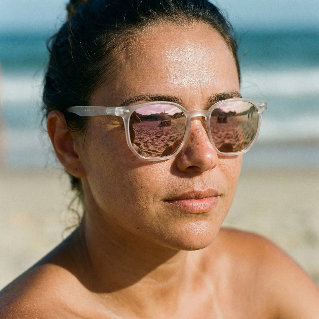 Óculos De Sol Lumina Cristal Lilac Uv400 Polarizado Unissex
