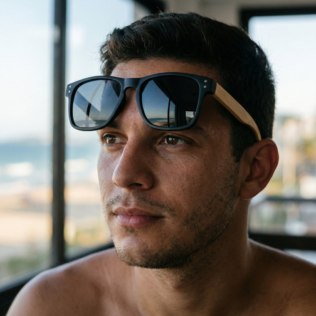 Óculos De Sol Wooden Noir E Bamboo Noir - Reflex Uv400