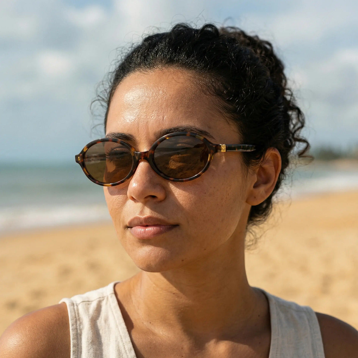Óculos De Sol Hélios Miu Tortoise - Sun Uv400 Polarizado