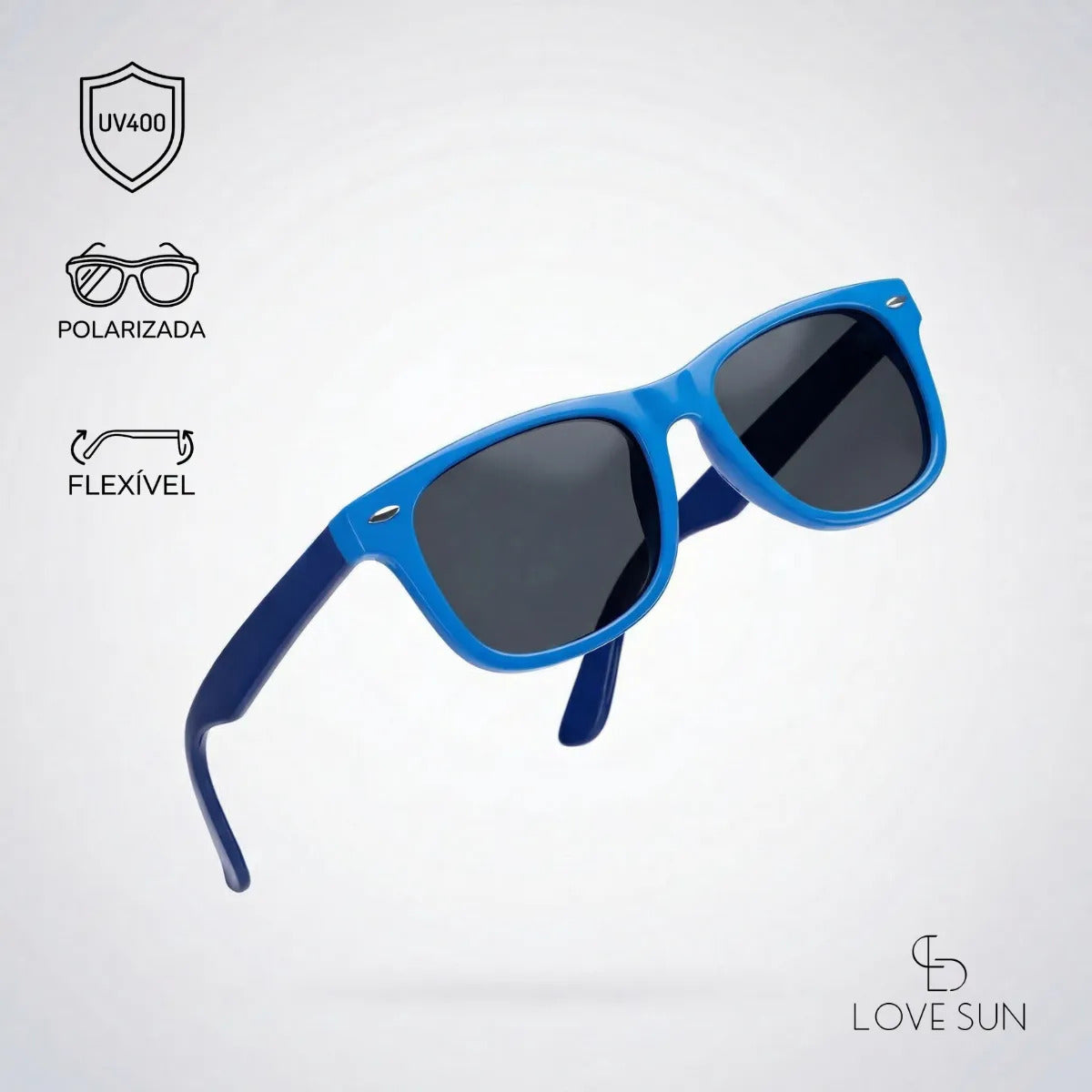 Óculos De Sol Softflex Kids Baby Blue Unissex