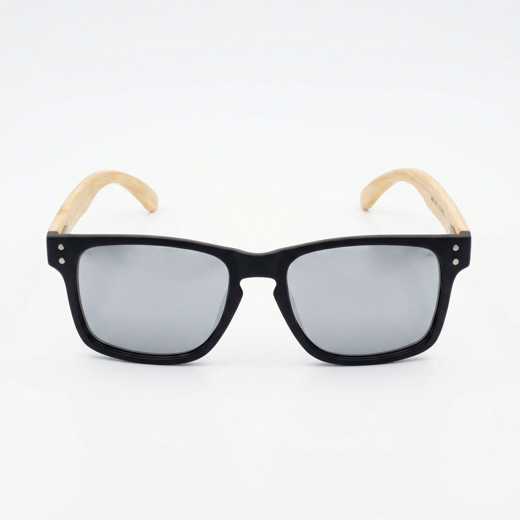 Óculos De Sol Wooden Noir E Bamboo Noir - Reflex Uv400