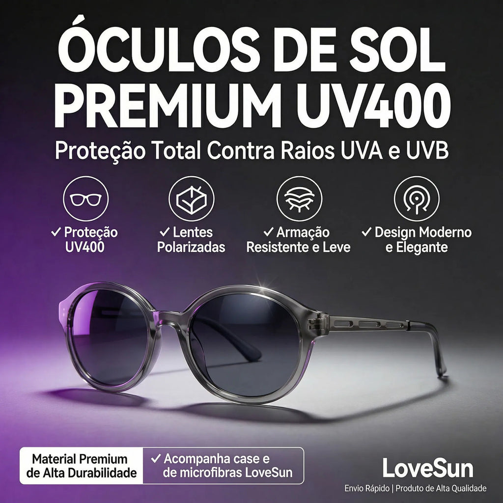 Óculos De Sol Cat Eyes Ambar - Sky- Lucid Uv400 Polarizado