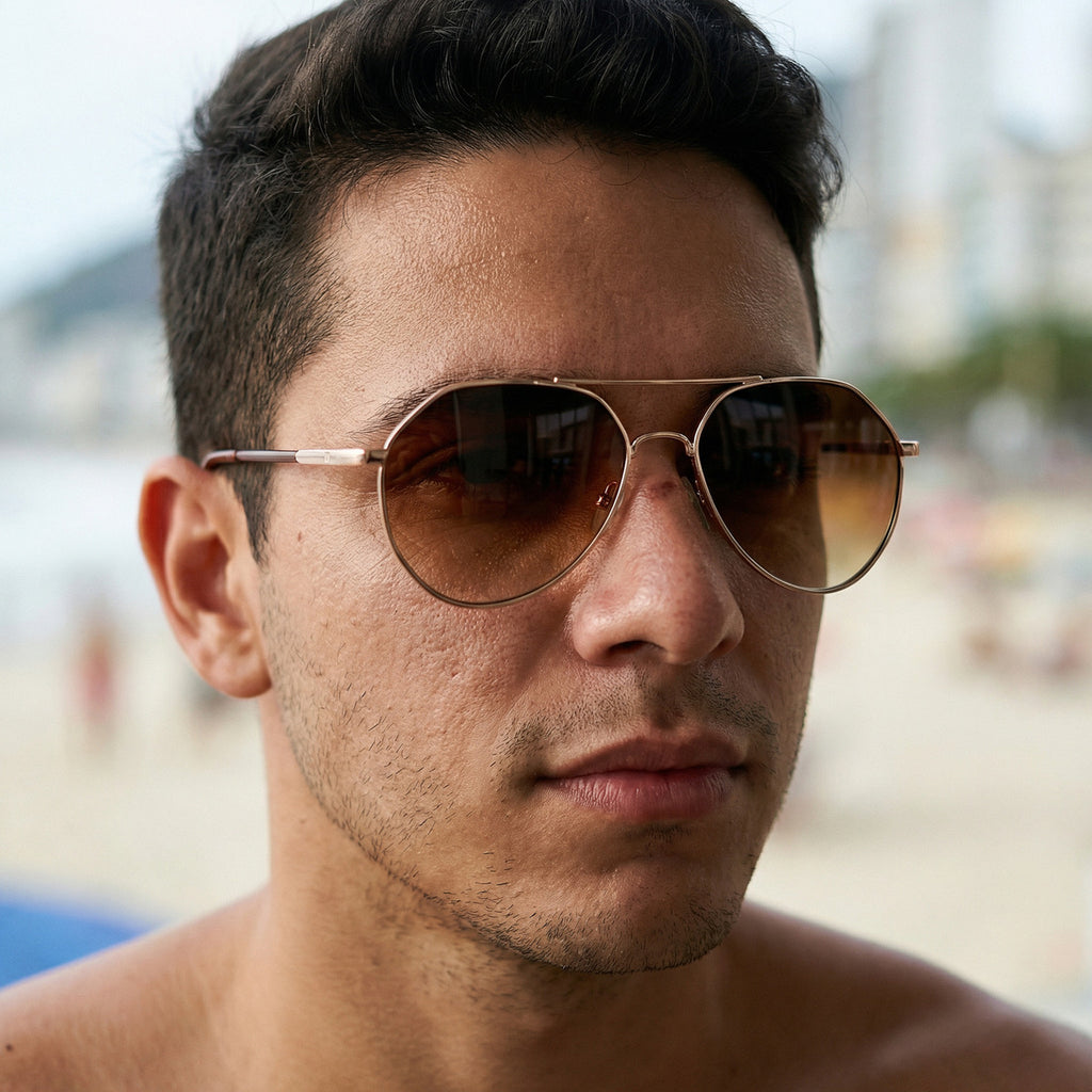 Óculos De Sol Solara Gold - Copper Uv400 Polarizado Unissex