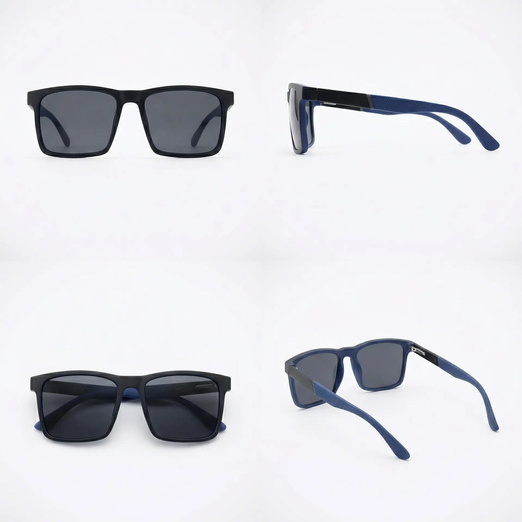 Óculos De Sol Triton Grey E Blue Uv400 Polarizado Unissex