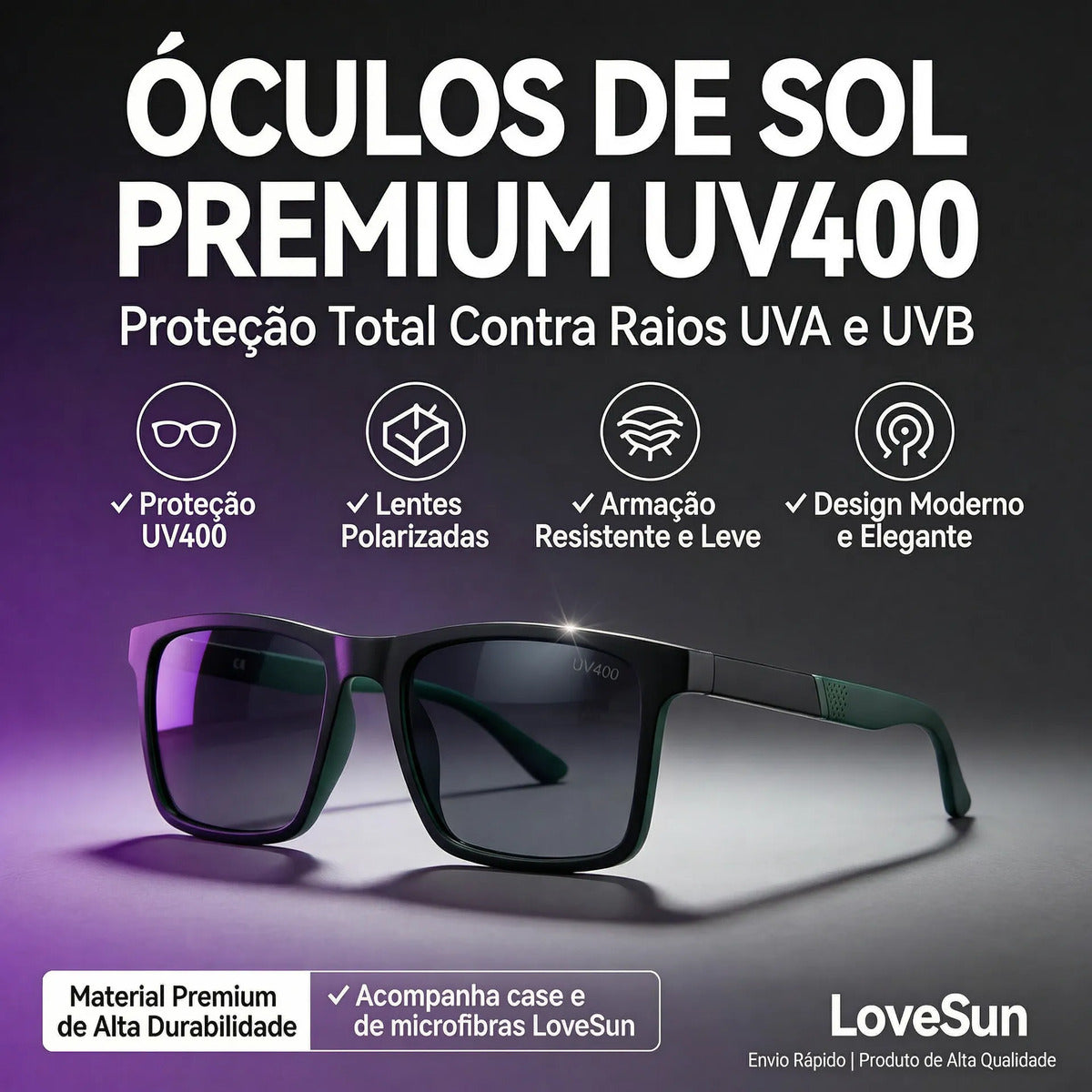 Óculos De Sol Triton Grey E Blue Uv400 Polarizado Unissex