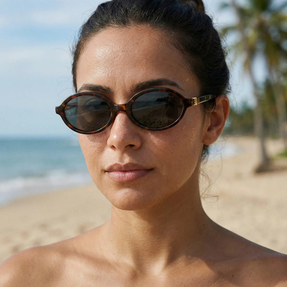 Óculos De Sol Hélios Miu Tortoise - Sun Uv400 Polarizado