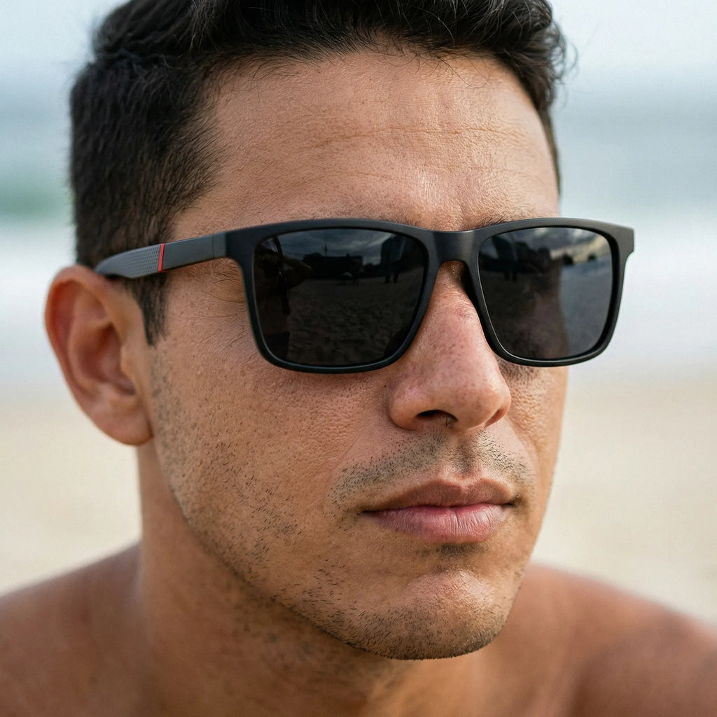 Óculos De Sol Triton Grey E Blue Uv400 Polarizado Unissex