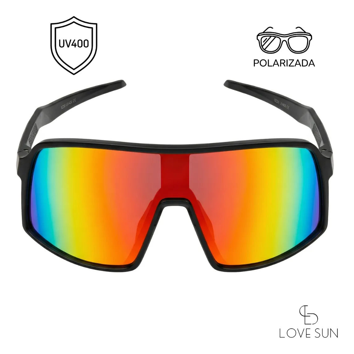 Óculos Ciclismo Esportivo Uv400 Espelhado Rainbow Lovesun